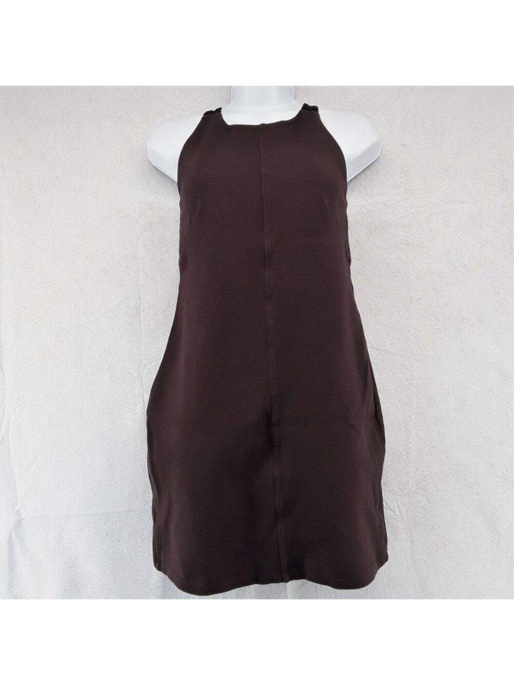 Athleta Whirlwind Racerback Tank Dress Womens XXS Built in Bra Body Con Fitted 1